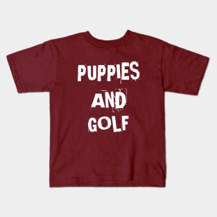 Puppies And Golf Cute gift Kids T-Shirt